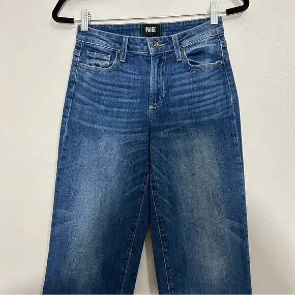 Paige Nellie High-Rise Culotte Jeans Medium
Wash Denim Crop Wide Leg Size 24 - Picture 4 of 13
